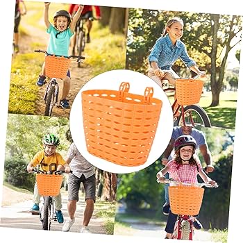 Amazon | TEHAUX 1個 男の子 自転車 キッズ カゴ オレンジ カゴ